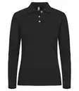 Clique Stretch Premium Polo L/S Women, Musta - Clique Vaatteet - 028263-99 - 1