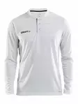 Pro Control Button Jersey LS M, White/Black - Craft Vaatteet - 1906865-900999 - 1