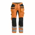 Jobman 2240 Riipputaskuhousut Stretch Hi-Vis, oranssi/musta - Jobman Huomiotyövaatteet - 65224062-3199 - 1