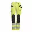 Jobman 2271 Naisten Hi-Vis stretch-riipputaskuhousut, keltainen/musta - Jobman Huomiotyövaatteet - 65227160-2199 - 1