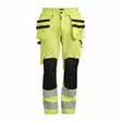Jobman 2291 Hi-Vis stretch-riipputaskuhousut, keltainen/musta - Jobman Huomiotyövaatteet - 65229160-2199 - 1