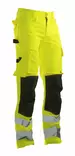 Jobman 2378 Reisitaskuhousut Hi-Vis, keltainen/musta - Jobman Huomiotyövaatteet - 65237862-2199 - 1