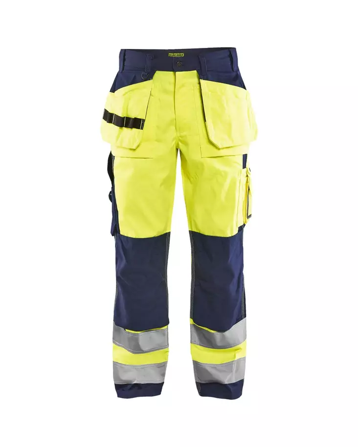 Blåkläder Highvis Riipputaskuhousut Huomio keltainen/Mariininsininen - Blåkläder Huomiotyövaatteet - 153318603389 - 1