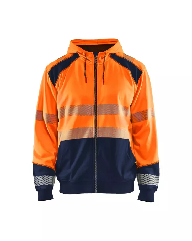 Blåkläder Highvis huppari Huomio oranssi/Mariininsininen - Blåkläder Huomiotyövaatteet - 354625285389 - 1