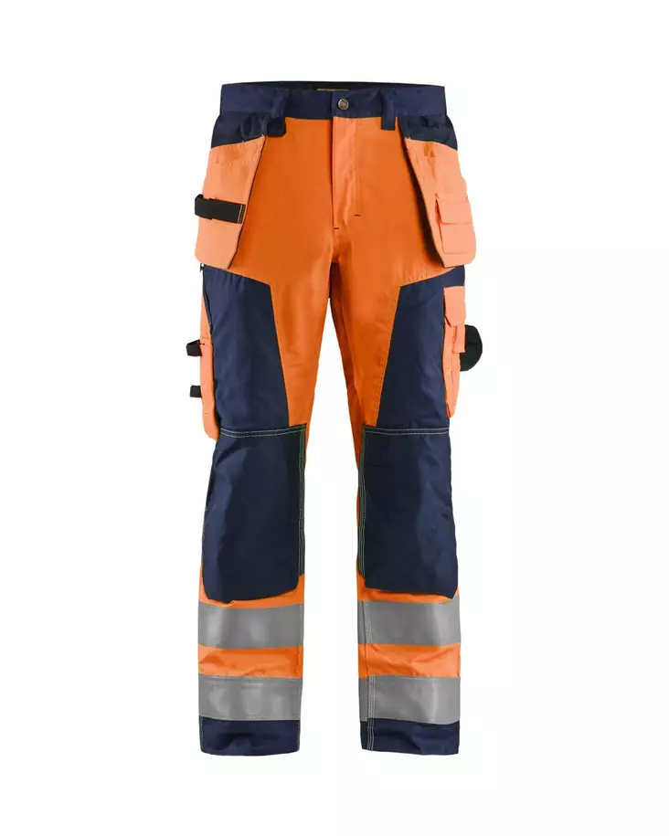 Blåkläder Highvis riipputaskuhousut Huomio oranssi/Mariininsininen - Blåkläder Huomiotyövaatteet - 156818115389 - 1