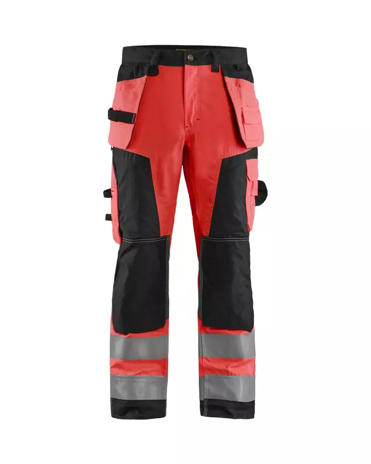 Blåkläder Highvis riipputaskuhousut Huomio punainen/Musta - Blåkläder Huomiotyövaatteet - 156818115599 - 1