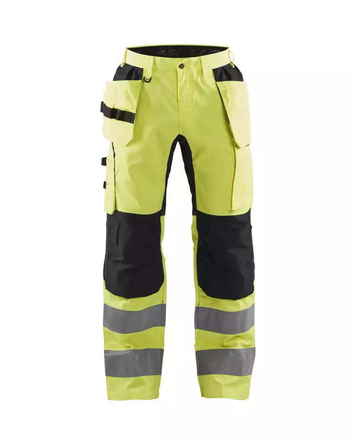 Blåkläder Highvis riipputaskuhousut stretch Huomio keltainen/Musta - Blåkläder Huomiotyövaatteet - 155218113399 - 1