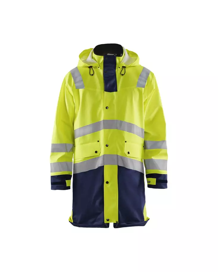 Blåkläder Highvis sadetakki, taso 2 Huomio keltainen/Mariininsininen - Blåkläder Huomiotyövaatteet - 430620033389 - 1