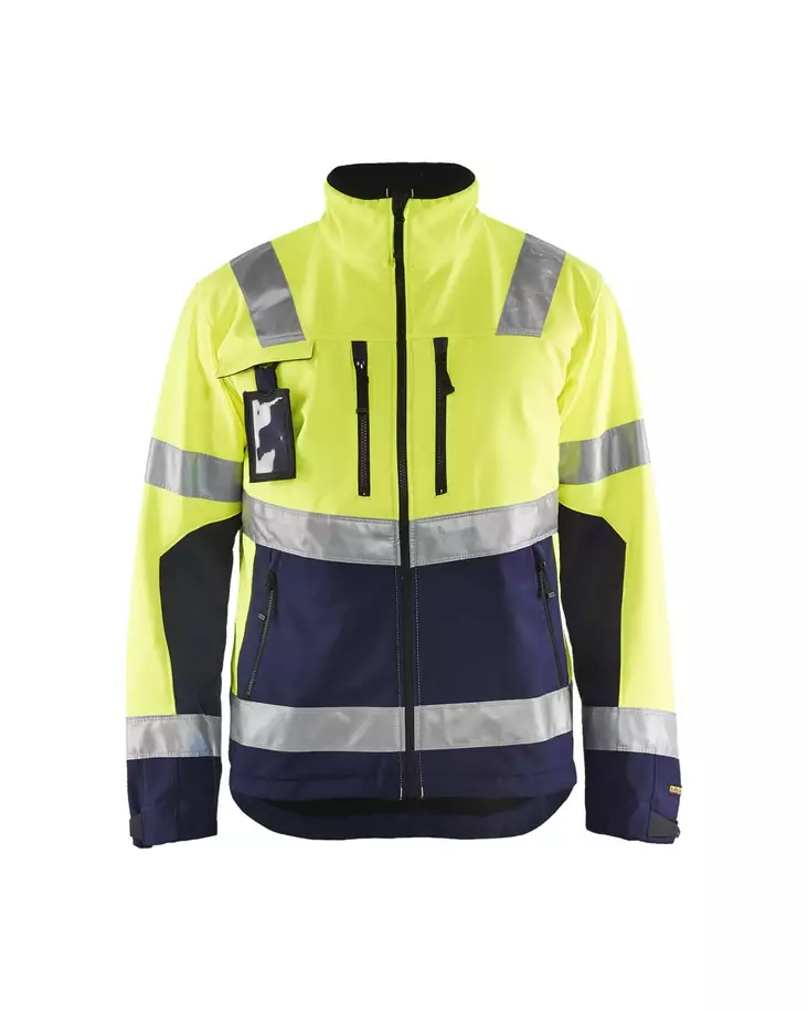 Blåkläder Highvis softshelltakki Huomio keltainen/Mariininsininen - Blåkläder Huomiotyövaatteet - 490025173389 - 1