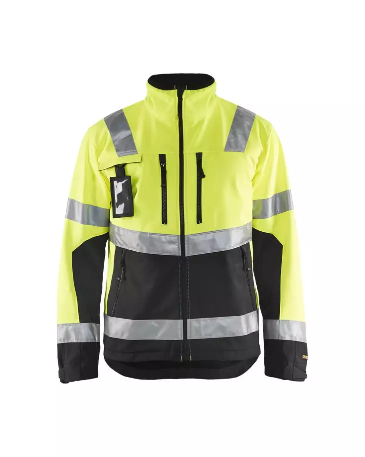 Blåkläder Highvis softshelltakki Huomio keltainen/Musta - Blåkläder Huomiotyövaatteet - 490025173399 - 1