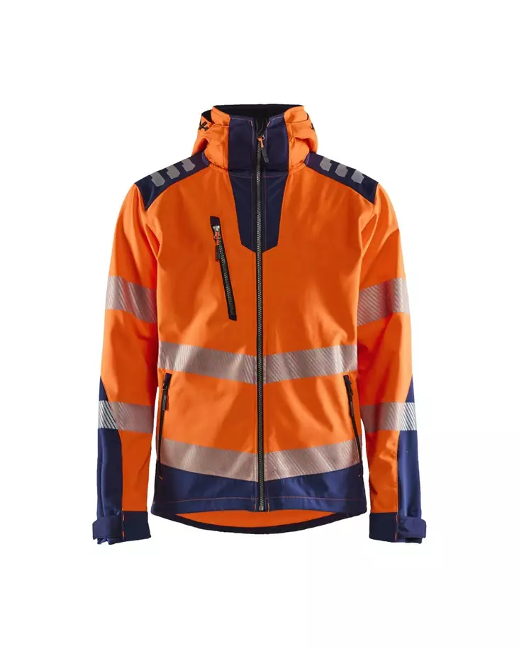 Blåkläder Highvis softshelltakki Huomio oranssi/Mariininsininen - Blåkläder Huomiotyövaatteet - 449125135389 - 1