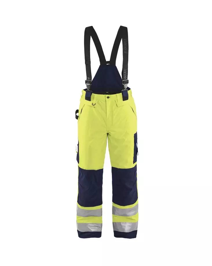 Blåkläder Highvis talvihousut henkseleillä Huomio keltainen/Mariininsininen - Blåkläder Huomiotyövaatteet - 188519003389 - 1