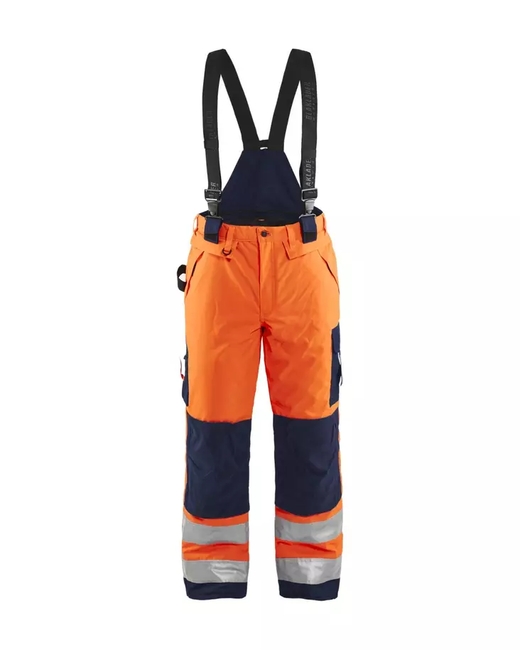 Blåkläder Highvis talvihousut henkseleillä Huomio oranssi/Mariininsininen - Blåkläder Huomiotyövaatteet - 188519775389 - 1