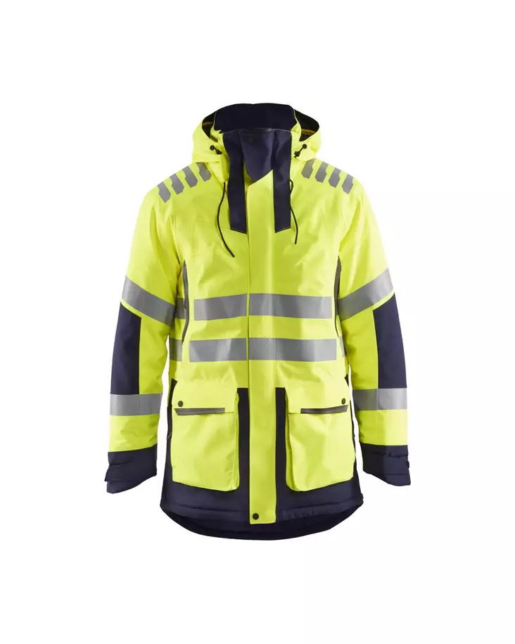 Blåkläder Highvis talviparka Evolution Huomio keltainen/Mariininsininen - Blåkläder Huomiotyövaatteet - 446919213389 - 1