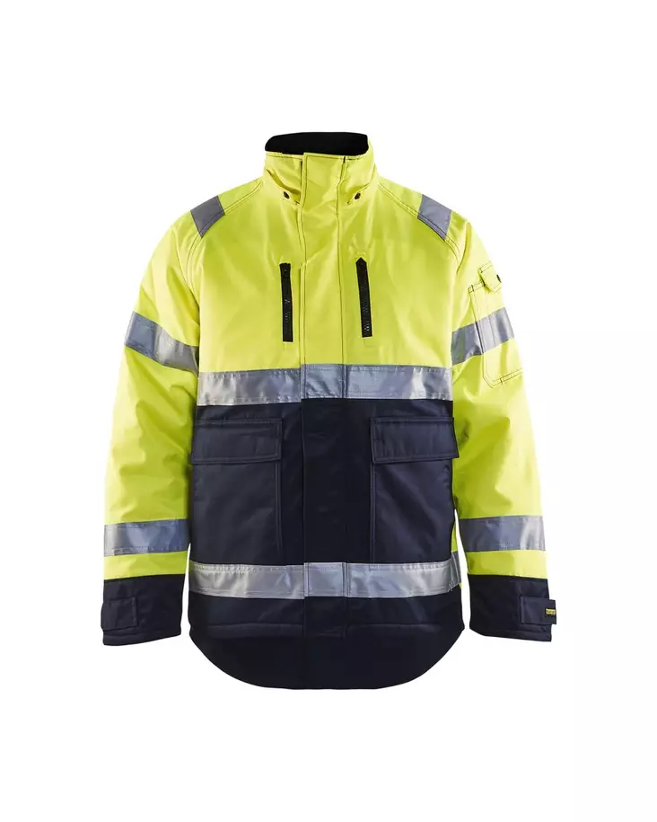 Blåkläder Highvis talvitakki Huomio keltainen/Mariininsininen - Blåkläder Huomiotyövaatteet - 482819003389 - 1
