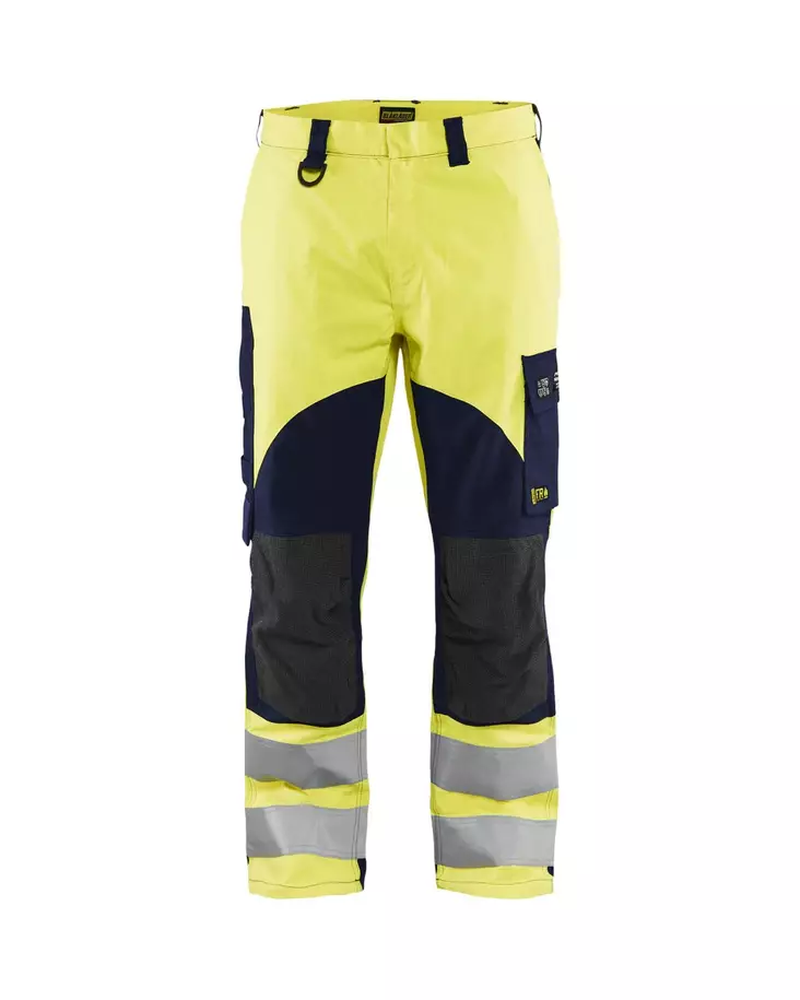 Blåkläder Multinorm housut luontainen palosuojaus Huomio keltainen/Mariininsininen - Blåkläder Huomiotyövaatteet - 158815123389 - 1