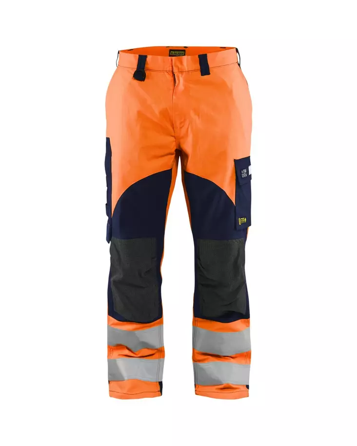 Blåkläder Multinorm housut luontainen palosuojaus Huomio oranssi/Mariininsininen - Blåkläder Huomiotyövaatteet - 158815135389 - 1