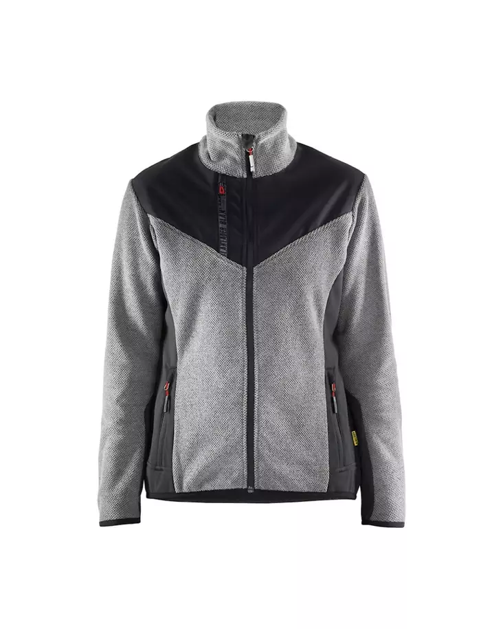 Blåkläder Naisten Neulottu softshelltakki, meleerattu harmaa/musta - Blåkläder Työvaatteet - 594325369099 - 1