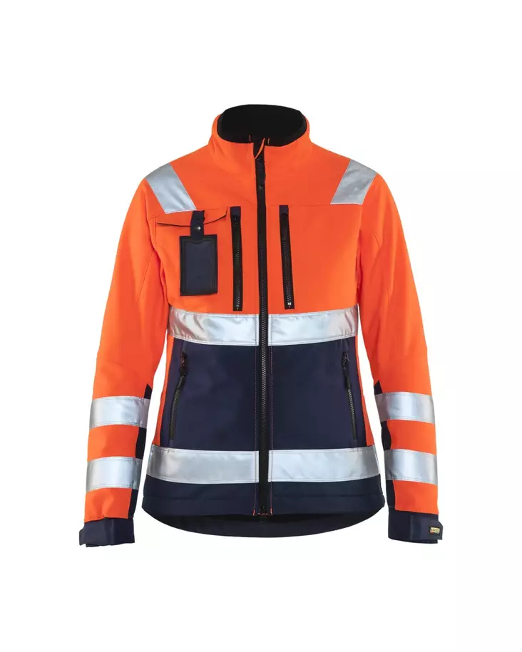 Blåkläder Naisten highvis softshelltakki Huomio oranssi/Mariininsininen - Blåkläder Huomiotyövaatteet - 490225175389 - 1