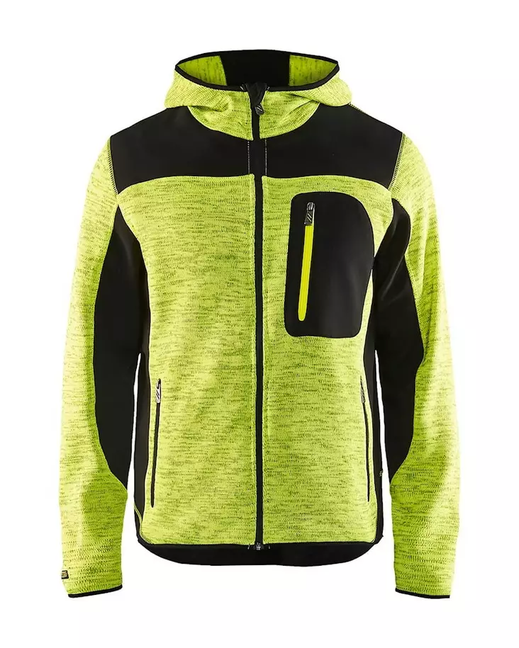 Blåkläder Neulottu softshelltakki Huomio keltainen/Musta - Blåkläder Huomiotyövaatteet - 493021173399 - 1