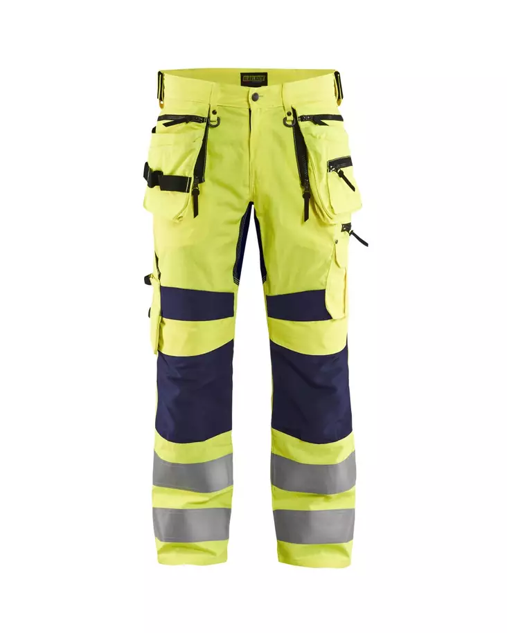 Blåkläder X1900 Highvis riipputaskuhousut stretch Huomio keltainen/Mariininsininen - Blåkläder Huomiotyövaatteet - 199518313389 - 1