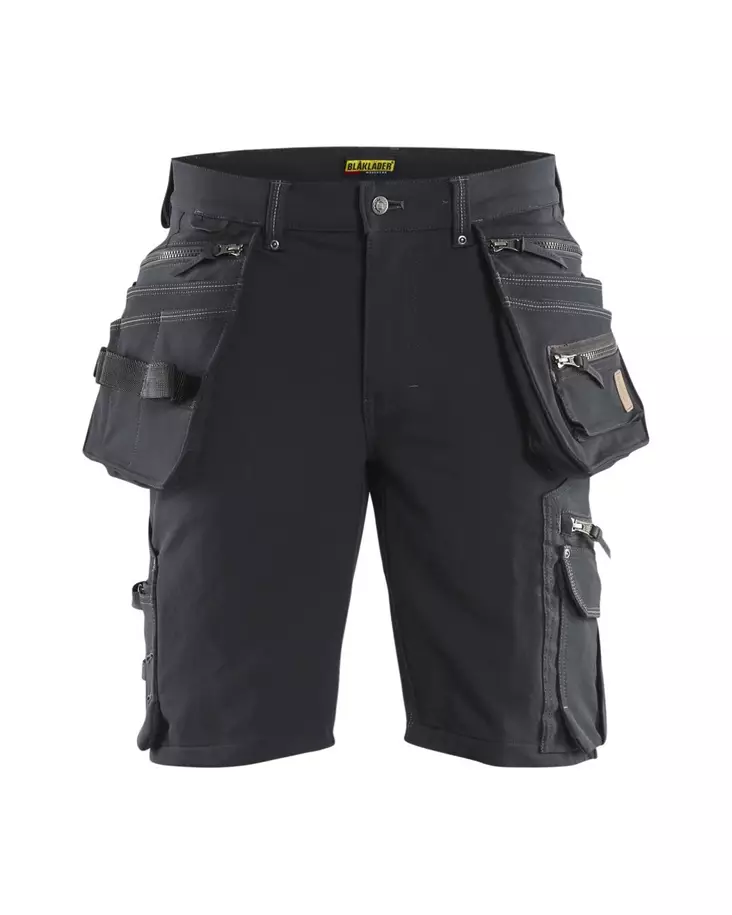 Blåkläder X1900 riipputaskushortsit 4-way stretch Tummanharmaa/Musta - Blåkläder Työvaatteet - 198816449899 - 1