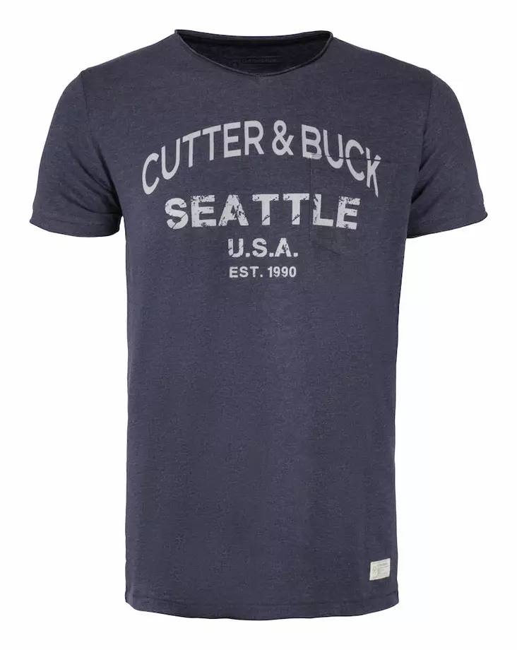 C&B Pacific City Tee, Denim Melange - Cutter & Buck Vaatteet - 353400-569 - 1