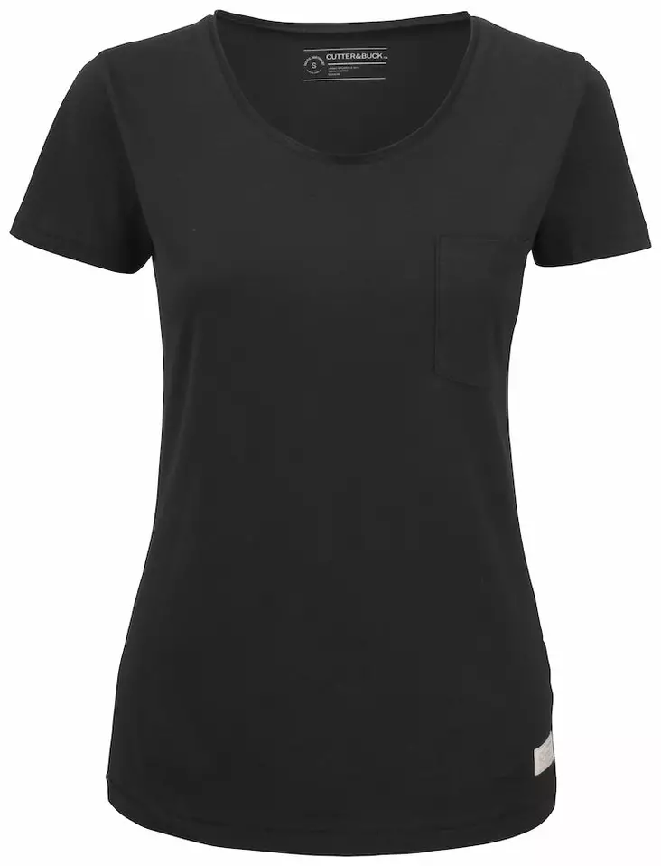 C&B Pacific City Tee Ladies, Black - Cutter & Buck Vaatteet - 353401-99 - 1