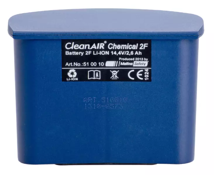 CleanAIR Vakioakku Li-Ion Chemical 2F 14,4V/2,6Ah - Clean Air hengityksensuojaimet - 805300589 - 1