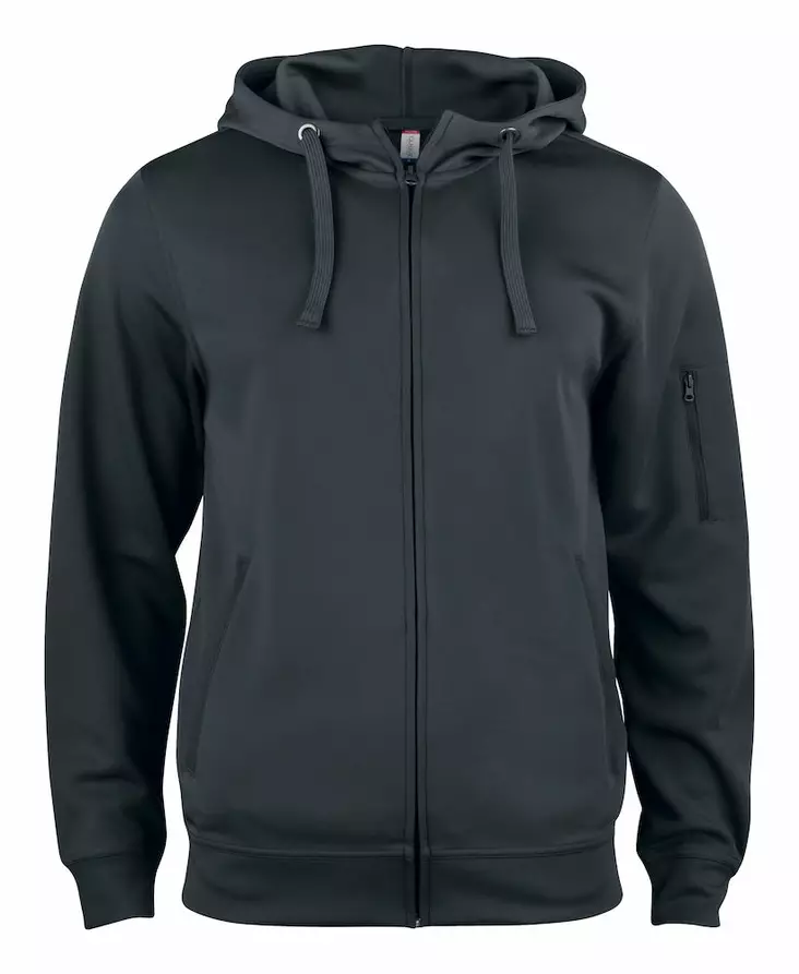 Clique Basic Active Hoody Full Zip, musta - Clique Vaatteet - 021014-99 - 1