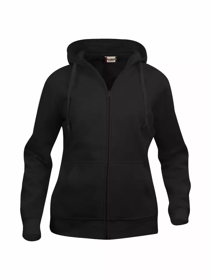 Clique Basic Hoody Full zip ladies, musta - Clique Vaatteet - 021035-99 - 1
