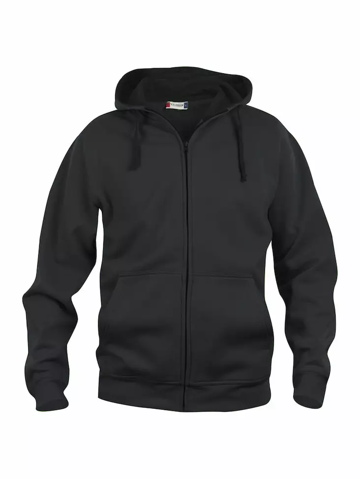 Clique Basic Hoody Full zip, musta - Clique Vaatteet - 021034-99 - 1