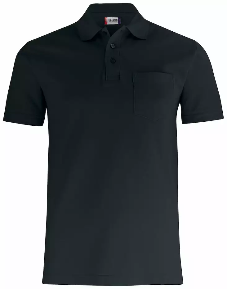 Clique Basic Polo Pocket, musta - Clique Vaatteet - 028255-99 - 1