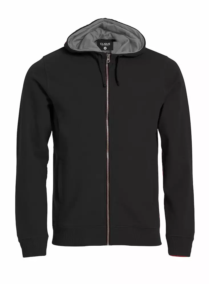 Clique Classic Hoody Full Zip, musta - Clique Vaatteet - 021044-99 - 1