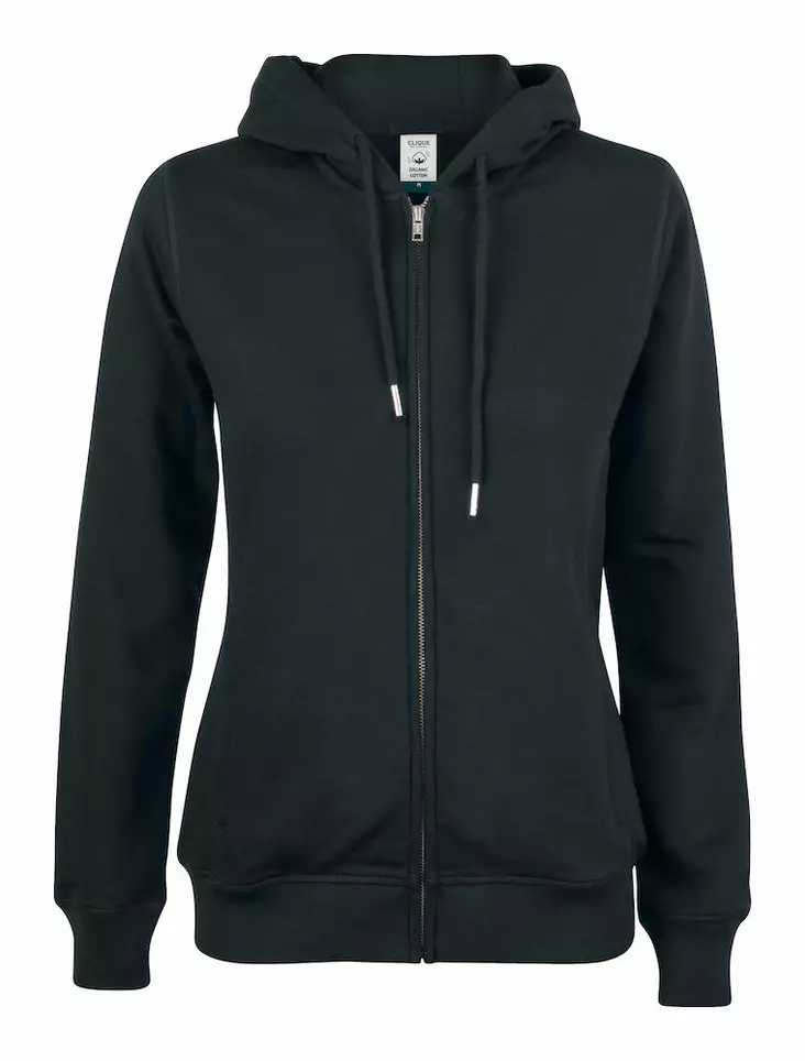 Clique Premium OC Hoody Full Zip Ladies, musta - Clique Vaatteet - 021005-99 - 1