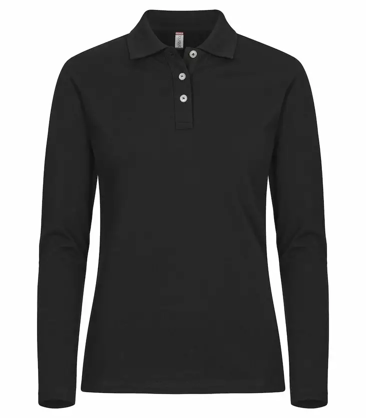 Clique Stretch Premium Polo L/S Women, Musta - Clique Vaatteet - 028263-99 - 1