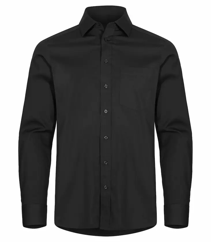 Clique Stretch Shirt L/S, Musta - Clique Vaatteet - 027960-99 - 1