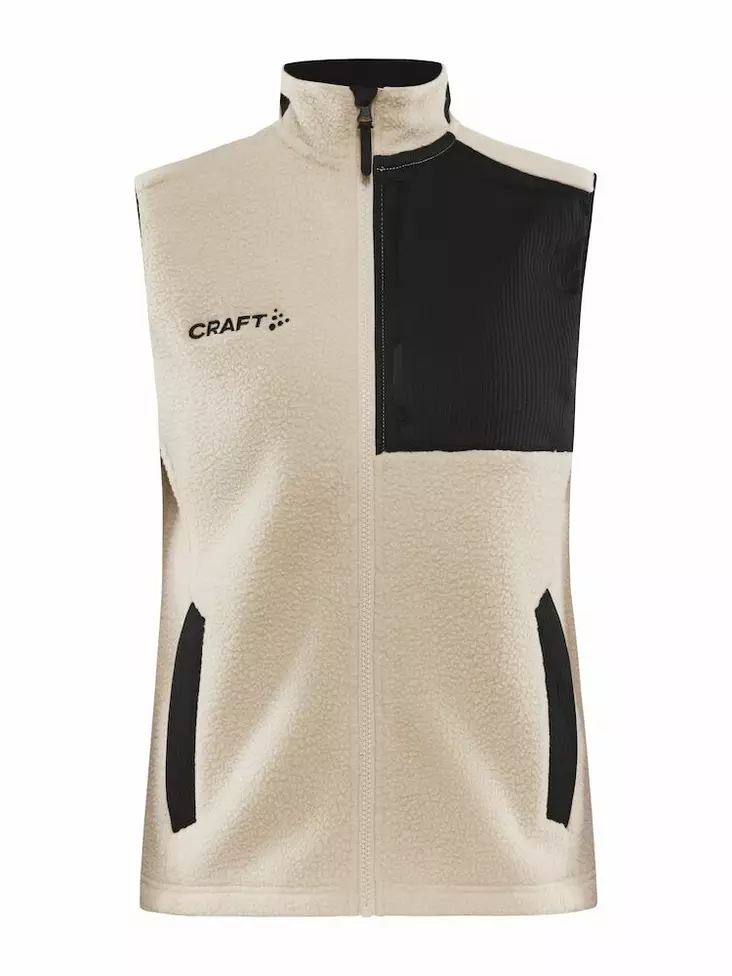 Craft ADV Explore Pile Fleece Vest W, Ecru-Black - Craft Vaatteet - 1913811-211999 - 1
