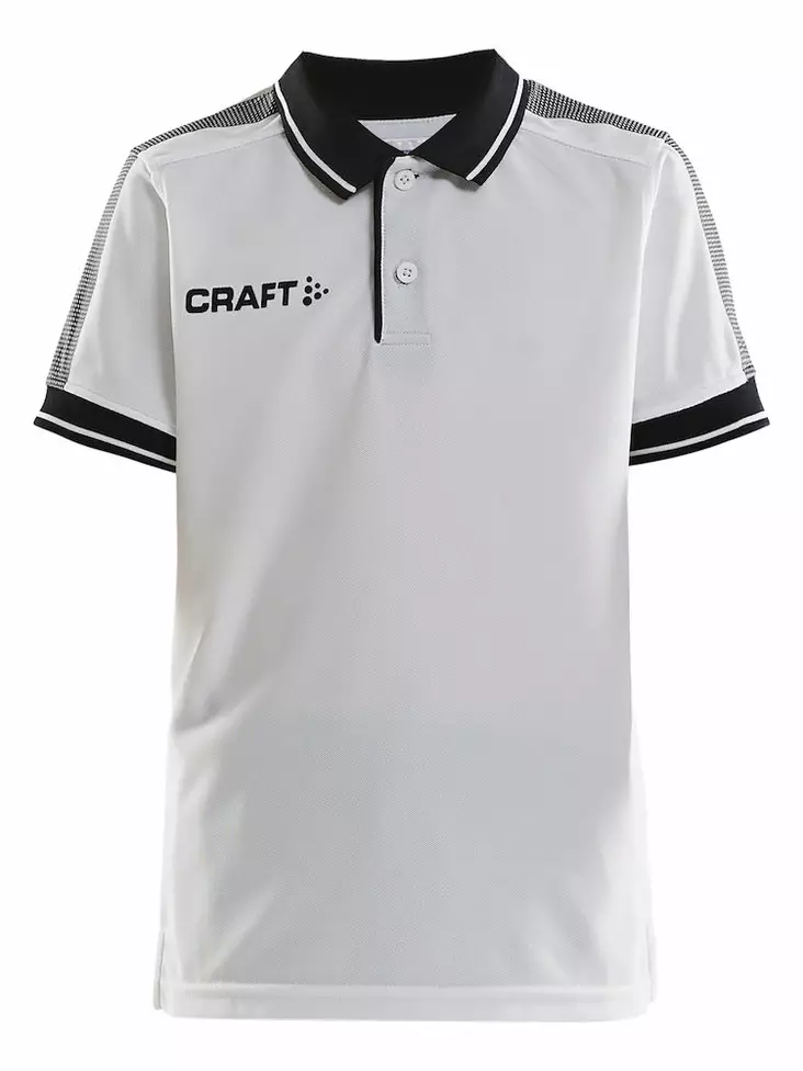 Craft Pro Control Poloshirt Jr, White/Black - Craft Vaatteet - 1906736-900999 - 1