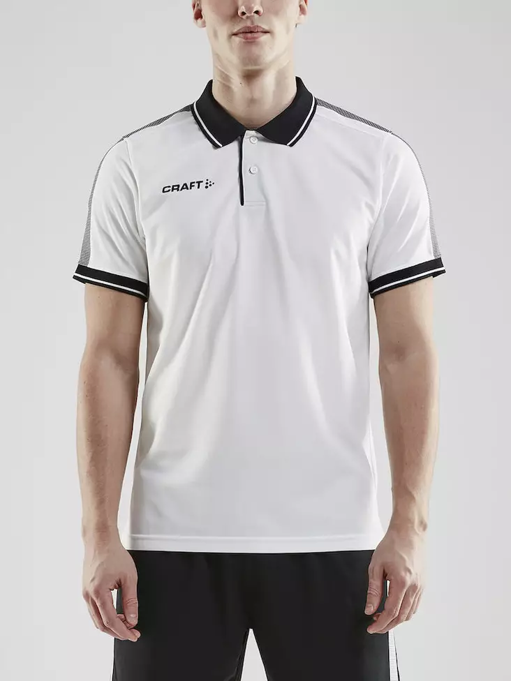 Craft Pro Control Poloshirt M, White/Black - Craft Vaatteet - 1906734-900999 - 1