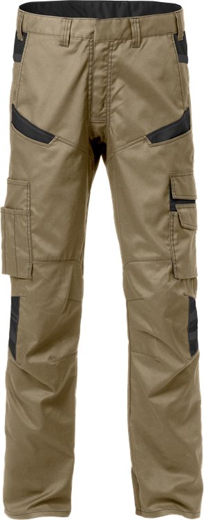 Fristads Housut 2552 STFP, Khaki/Musta - Fristads Työhousut - 129484-299 - 1