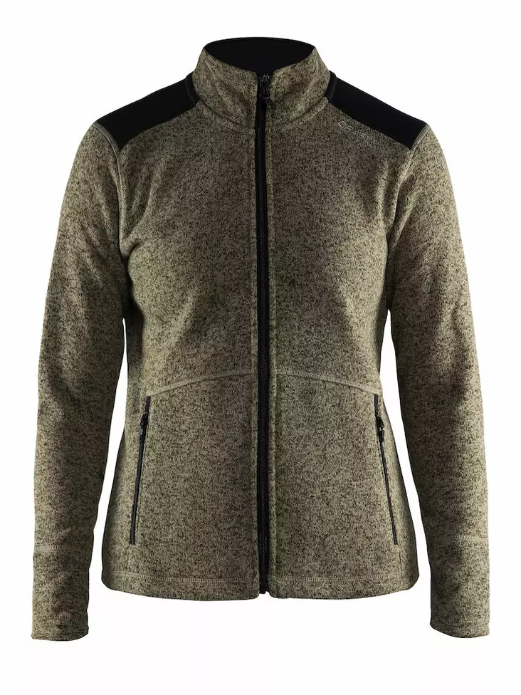 Noble Zip Jacket Heavy Knit fleece W, Dk Forrest/Black - Craft Vaatteet - 1904588-2649 - 1