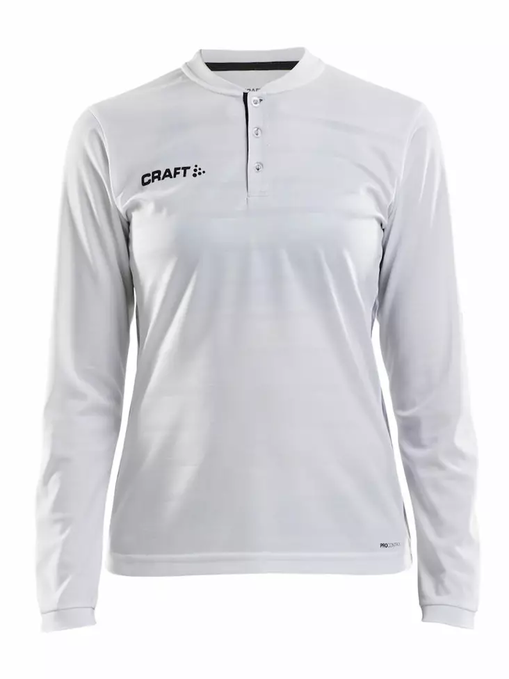 Pro Control Button Jersey LS W, White/Black - Craft Vaatteet - 1906880-900999 - 1