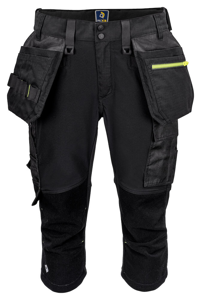 ProJob 5557 Stretch Caprihousut, Black - Projob Työhousut - 645557-99 - 1