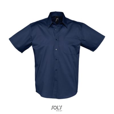 SOLS Brooklyn lyhythihainen miesten Twill paita, French Navy - Kaikki Profiilivaatemerkit - 16080-319 - 1