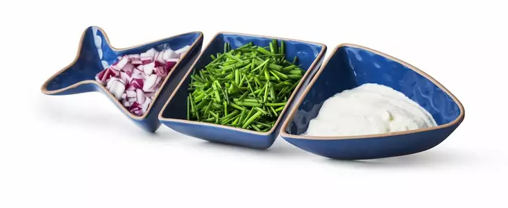 Sagaform Fish tarjoilukulho 3 osaa, sininen - Koti ja Keittiö - 5017779 - 1