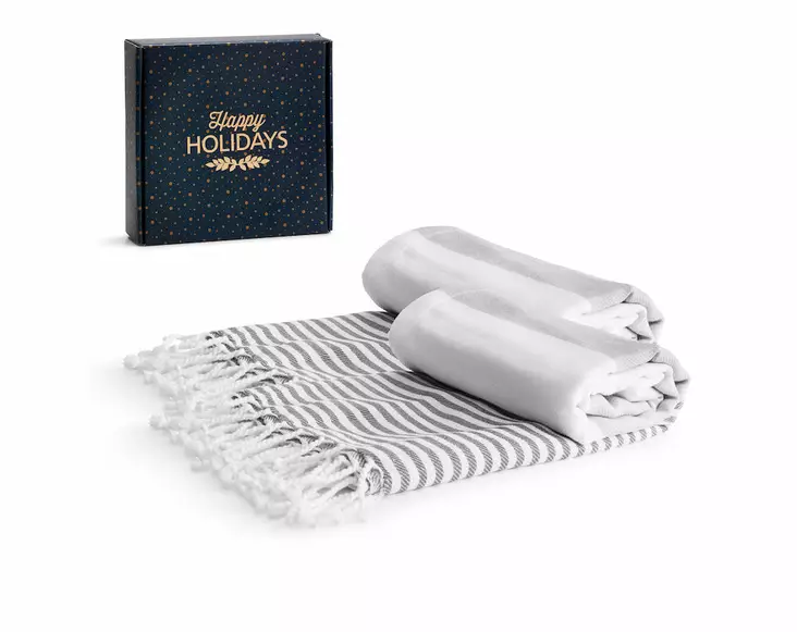 Sagaform Hamam pyyhe 2 kpl, harmaa - Koti ja Keittiö - 5003489 - 1