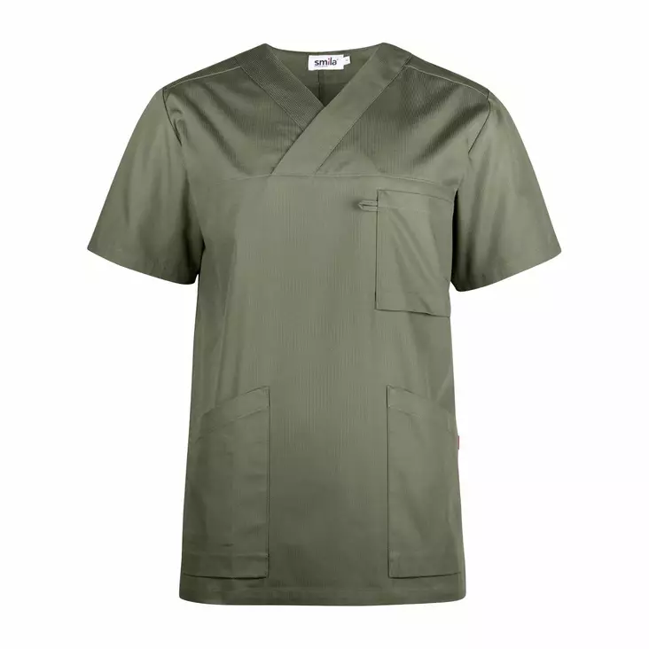 Smila 70101 Astor v-tunic, army green - Smila Työvaatteet - 70101-39 - 1