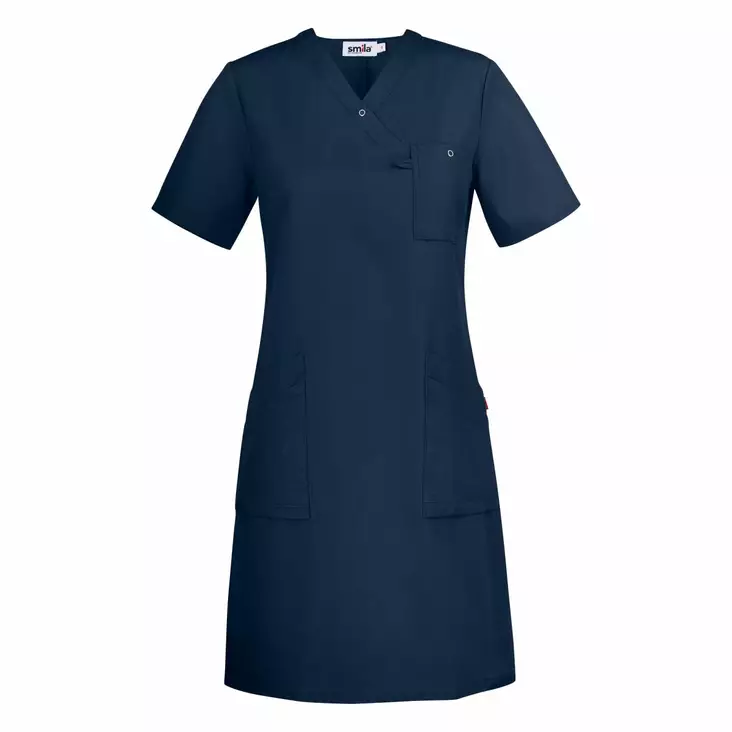 Smila 70160 Adina v-dress w, ocean blue - Smila Työvaatteet - 70160-29 - 1