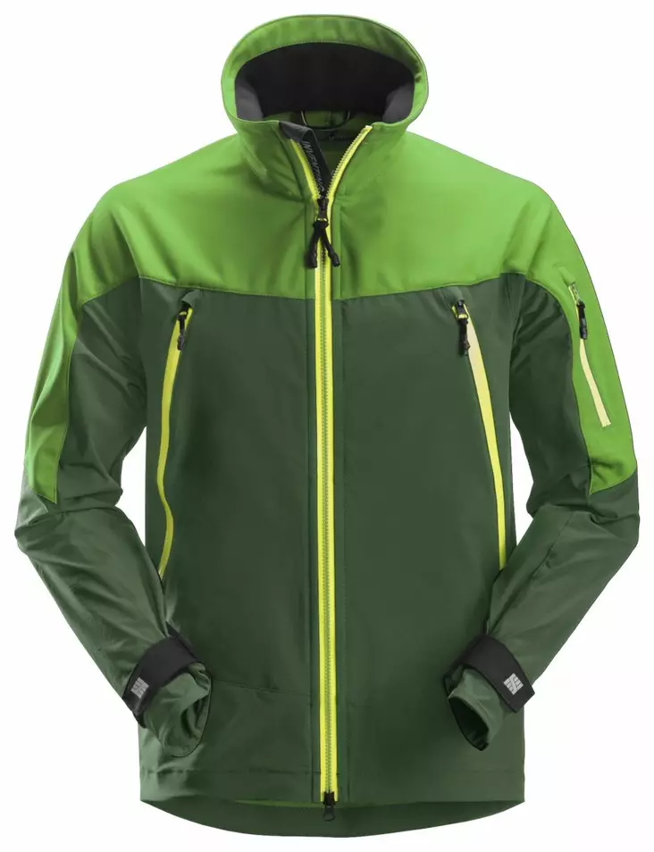 Snickers 1940 Flexiwork, Soft Shell Stretch -takki, 3739 Vihreä/tummanvihreä - Snickers Työtakit - 19403739 - 1